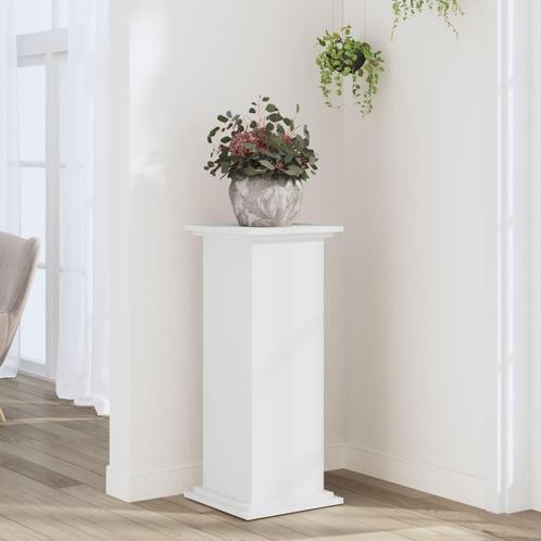 vidaXL Plantenstandaard 33x33x80 cm bewerkt hout wit, Tuin en Terras, Bloembakken en Plantenbakken, Nieuw, Verzenden