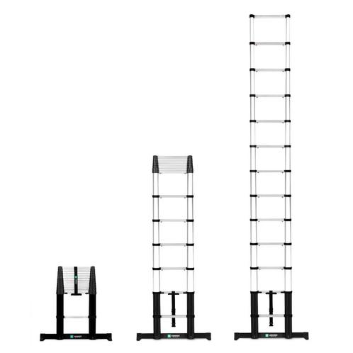 PRO Telescoopladder - 3,80 meter - nieuw 2023 model | met, Doe-het-zelf en Bouw, Ladders en Trappen, Nieuw, Verzenden