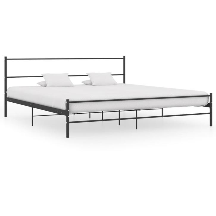 vidaXL Bedframe metaal zwart 180x200 cm, Huis en Inrichting, Slaapkamer | Bedden, Nieuw, Verzenden