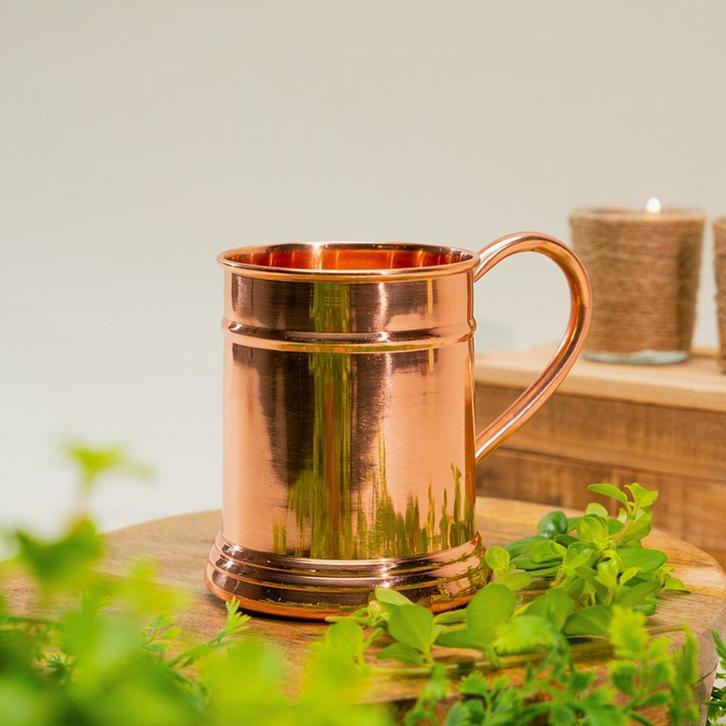 Puur koperen mok/bierpul glad extra large – 500 ml, Sports & Fitness, Produits de santé, Wellness & Bien-être, Enlèvement ou Envoi