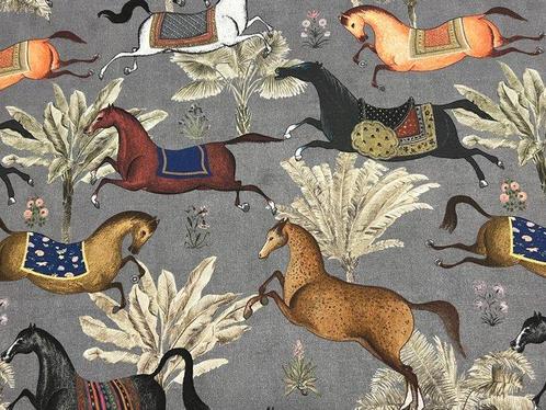 Ruitersymfonie: een reis door elegantie en dynamiek in een, Antiek en Kunst, Antiek | Tapijten, Tafelkleden en Textiel