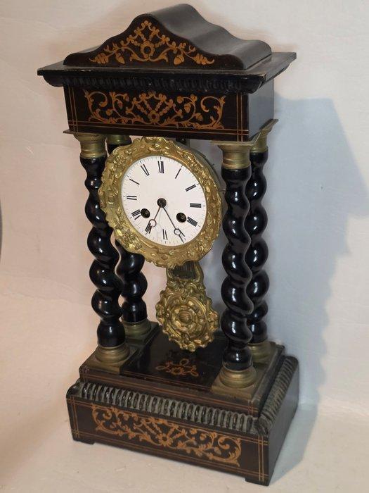 Klok - Hout, Messing - 1850-1900, Antiek en Kunst, Antiek | Klokken