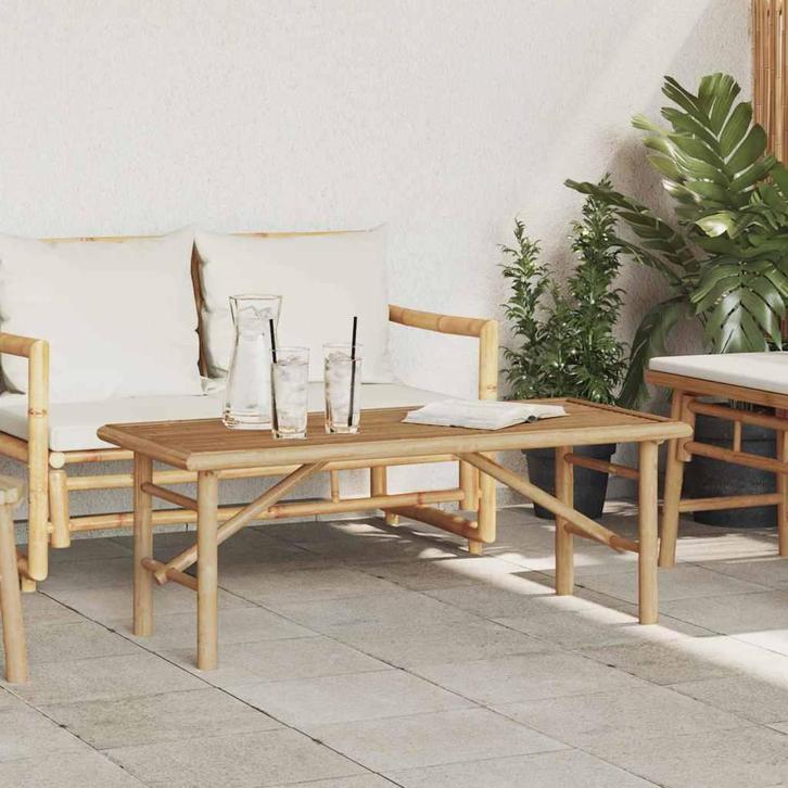 vidaXL Salontafel Bruin 110 x 50 x 43 cm Bamboe, Huis en Inrichting, Tafels | Salontafels, Nieuw, Verzenden