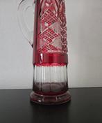 Val Saint Lambert - René Delvenne - Karaf - Rode geslepen -, Antiek en Kunst