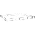 vidaXL Hondenkennel 90 m² staal zwart, Dieren en Toebehoren, Verzenden, Nieuw