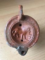 Romain antique, Empire Terre cuite lampe, Antiek en Kunst