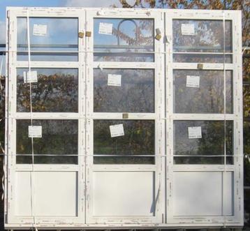 pvc terrasraam , raam , chassis 255 x 233 wit / antraciet beschikbaar voor biedingen