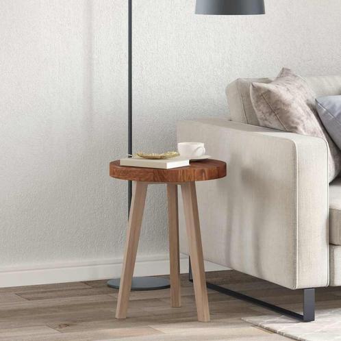 vidaXL Tafelblad Donkerbruin Ø 40 x 4 cm Massief eikenhout, Huis en Inrichting, Tafelonderdelen, Nieuw, Verzenden
