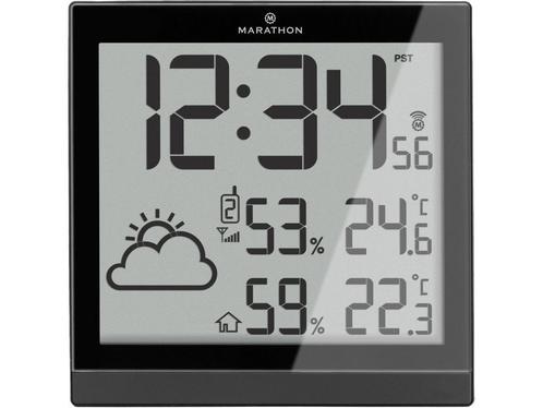 Marathon- Milan- Weerstation- Radiogestuurde klok-, Huis en Inrichting, Woonaccessoires | Overige, Zo goed als nieuw, Verzenden