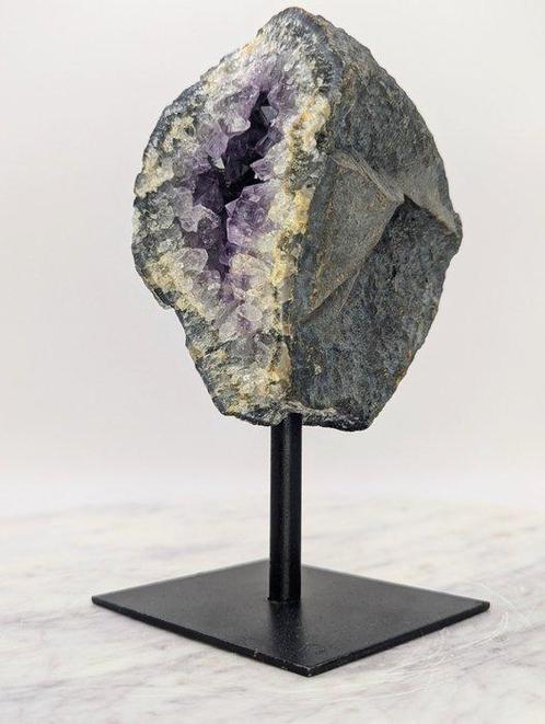 Améthyste sans réserve Géode- 883 g - (1), Verzamelen, Mineralen en Fossielen