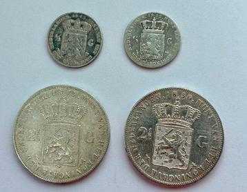 Nederland. Willem III. 1850 / 1874, 4 stuks (Zonder beschikbaar voor biedingen