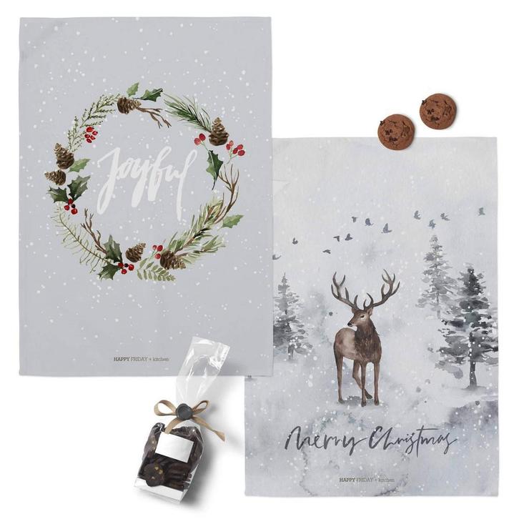 Set van 2 theedoeken Icy Tea | Happy Friday, Huis en Inrichting, Keuken | Keukenbenodigdheden, Nieuw, Verzenden