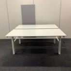 Duo slingerbureau werkplek, 2x 160x80 cm, wit blad - witte
