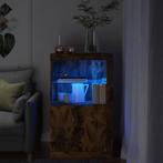 vidaXL Armoire latérale avec lumières LED chêne fumé, Maison & Meubles, Armoires | Autre, Neuf, Verzenden