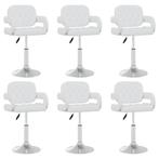 vidaXL Chaises pivotantes à manger lot de 6 blanc, Maison & Meubles, Chaises, Verzenden, Neuf