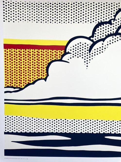 Roy Lichtenstein (after) - Cloud and Sea - Silkscreen -, Antiek en Kunst, Kunst | Tekeningen en Fotografie