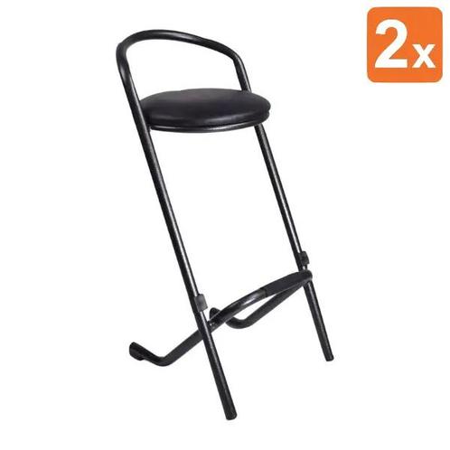 Barkrukken | Kunstleer/Staal | Grey | Indoor | Stapelbaar |, Zakelijke goederen, Horeca | Keukenapparatuur, Nieuw in verpakking