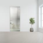 Glazen binnendeur XL voor opdek kozijn RVS beslag-Rechtsdraa, Bricolage & Construction, Vitres, Châssis & Fenêtres, Verzenden