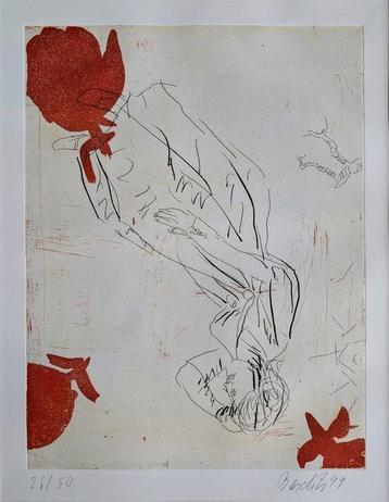 Georg Baselitz - Melancholie, drei Rosen