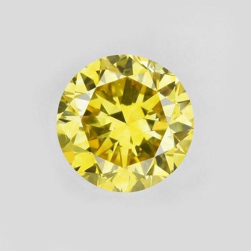 1 pcs Diamant  (Kleurbehandeld)  - 0.70 ct - Rond - Fancy, Handtassen en Accessoires, Edelstenen