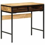 vidaXL Schrijfbureau met plank Bruin 80 x 50 x 75 cm massief, Verzenden, Nieuw