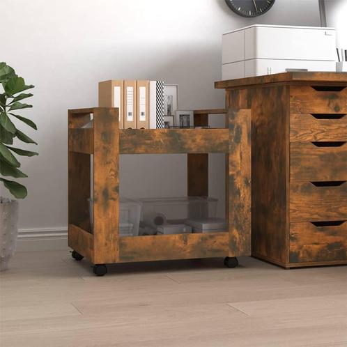 vidaXL Bureaukastje 60x45x60 cm bewerkt hout gerookt, Huis en Inrichting, Overige Huis en Inrichting, Nieuw, Verzenden
