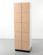 Van Esch lockerkast, wit / eiken, 190 x 60 cm, 10 lockers, Maison & Meubles, Armoires | Casiers, Ophalen of Verzenden