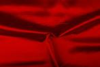 Polyester stof rood - Glimmende stof 50m op rol, Verzenden