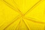 Velvet stof geel stof - 10m rol - Polyester stof, Hobby en Vrije tijd, Nieuw, Verzenden