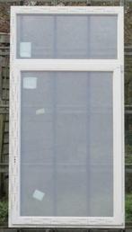 pvc raam , chassis , venster  111 x 214  wit / zwart, Nieuw, Kunststof, Raamkozijn, 150 tot 225 cm