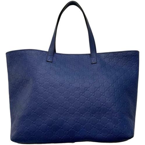 Blauw Gucci Shopper, Handtassen en Accessoires, Tassen | Damestassen, Shopper, Blauw, Zo goed als nieuw, Verzenden