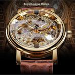 Gouden Kast Luxe Horloge voor Heren - Mesh Bandje, Verzenden, Nieuw, Winner