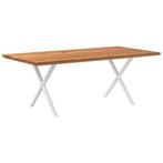 vidaXL Eettafel rechthoekig 200x100x74 cm massief eikenhout, Huis en Inrichting, Tafels | Eettafels, Verzenden, Nieuw