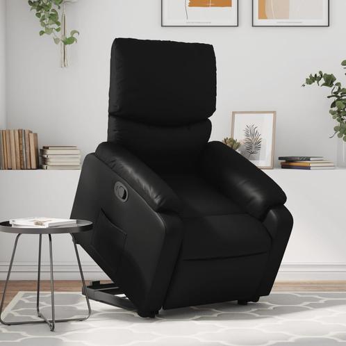 vidaXL Sta-op-stoel kunstleer zwart, Maison & Meubles, Fauteuils, Envoi