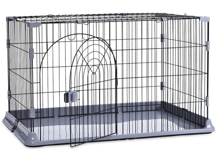 Kattenbench - 100 x 65 x 60 cm - Veiligheidsslot - Zwart, Dieren en Toebehoren, Hondenbenches, Nieuw, Verzenden