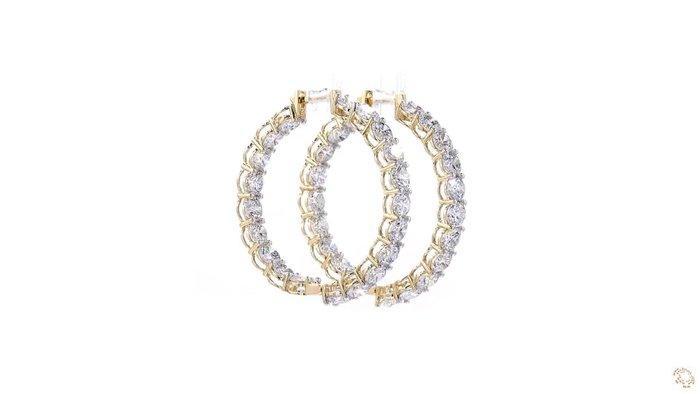 Hoepel oorbellen - 18 karaat Geel goud - 10.27ct. tw., Bijoux, Sacs & Beauté, Bijoux anciens