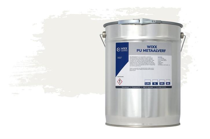 Wixx PU Metaalverf RAL 9016 | Verkeerswit 10L, Doe-het-zelf en Bouw, Verf, Beits en Lak, Nieuw, Verzenden