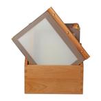 Menu mappen set met bruine houten box | A4 formaat | Incl., Verzenden, Nieuw in verpakking
