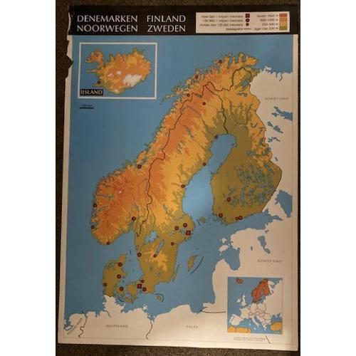 Poster Denemarken, Finland, Noorwegen en Zweden, Boeken, Schoolboeken, Verzenden