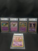 Pokémon - 5 Graded card - Drowzee, Kadabra, Hypno, Mewtwo,, Nieuw