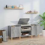 vidaXL Platenkast 121x38x48 cm bewerkt hout grijs sonoma, Verzenden, Nieuw