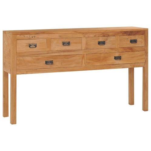 vidaXL Dressoir 125x30x75 cm massief teakhout, Huis en Inrichting, Kasten | Dressoirs, Nieuw, Verzenden