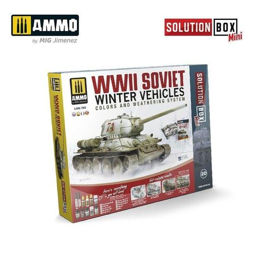 Ammo Mig Jimenez - SOLUTION BOX MINI #20 WWII SOVIET WINTER, Hobby en Vrije tijd, Modelbouw | Overige, 1:50 tot 1:144, Nieuw, Verzenden