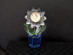 Beeld, Swarovski bloem in pot - 5 cm - Kristal