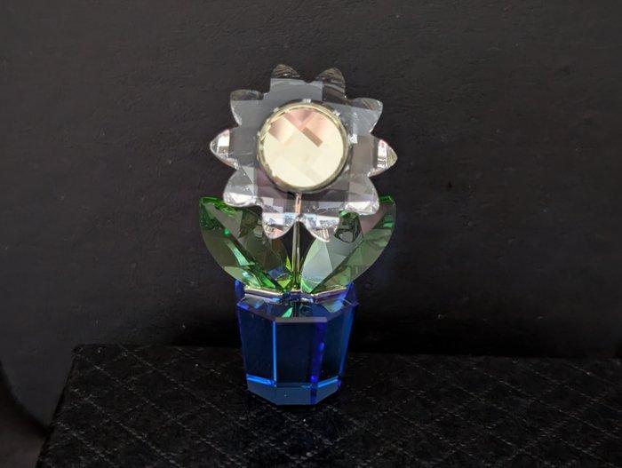 Beeld, Swarovski bloem in pot - 5 cm - Kristal, Antiek en Kunst, Curiosa en Brocante