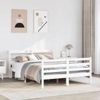 vidaXL Bedframe met hoofdeinde zonder matras 120x200 cm wit, Verzenden, Nieuw