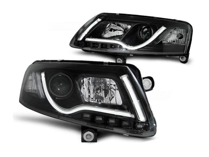 Xenon koplampen TubeLight DRL Black geschikt voor Audi A6 C6, Auto-onderdelen, Verlichting, Nieuw, Audi, Verzenden