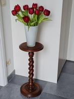 Bijzettafel - prachtige plantentafel - plantenzuil met, Antiek en Kunst