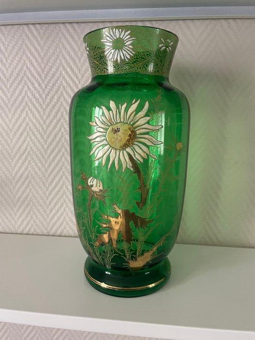 François-Théodore Legras - Vaas - Vaas met emailleerd decor, Antiek en Kunst, Antiek | Glaswerk en Kristal
