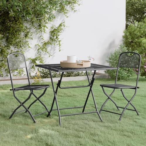 vidaXL Ensemble à manger de jardin 3 pcs Maille Métal, Tuin en Terras, Tuinsets en Loungesets, Verzenden